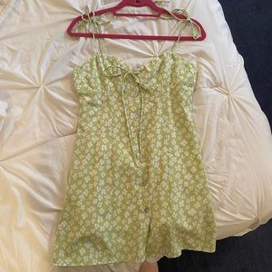 Princess Polly lime green floral dress